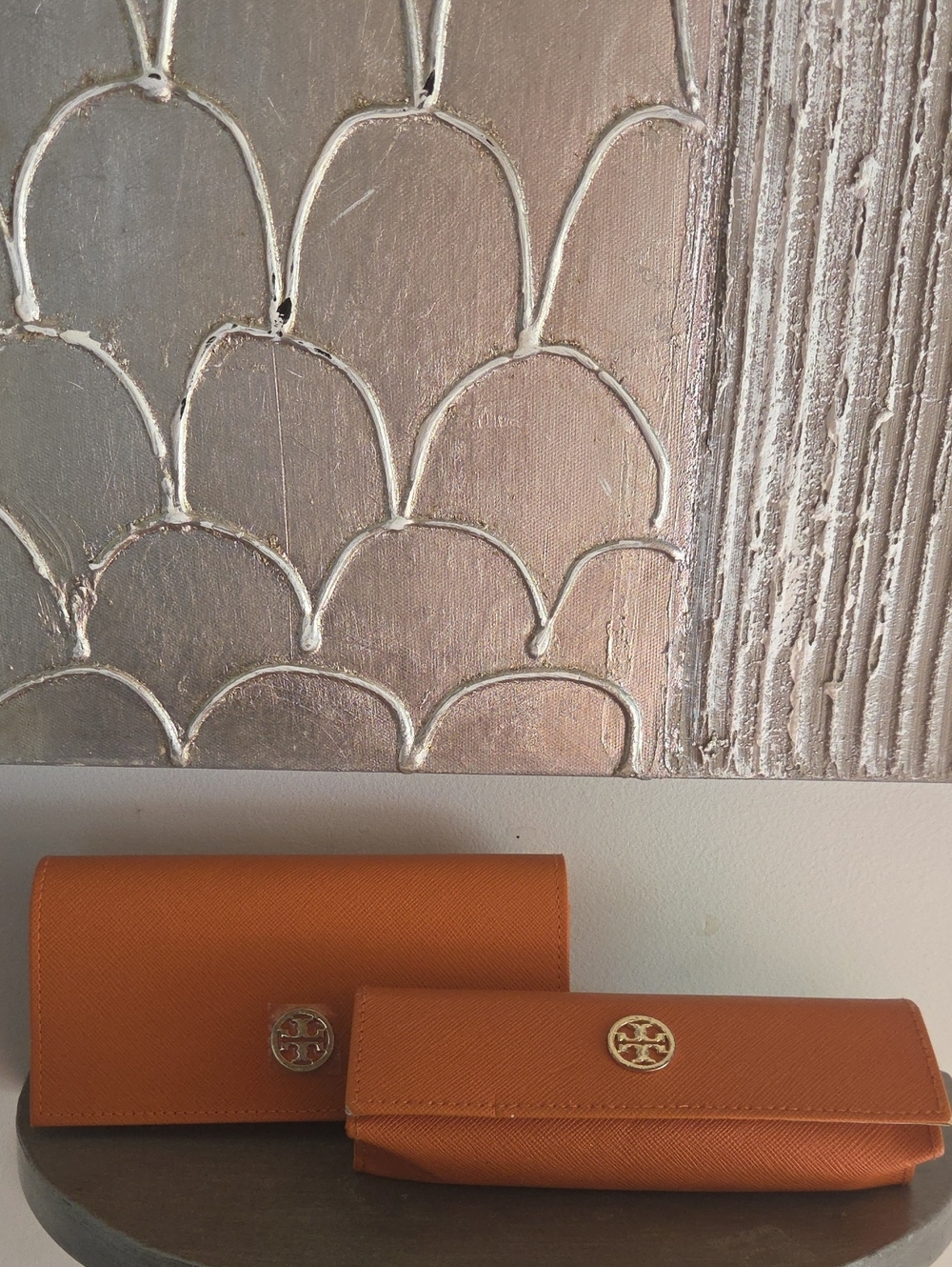 Tory Burch Orange Saffiano Leather Eyeglass Case (2)